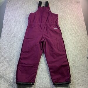 Berne Youth Insulated Bib Overalls Plum Purple Size S 7-8 NWT